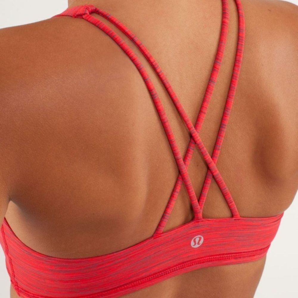 Lululemon Free to Be Bra in We Are From Space Love Red Size 6
